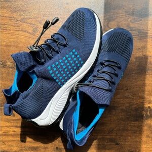Aerofoot™ Ortho Stretch Cushion Shoes - Pull On Sneaker - Blue/White